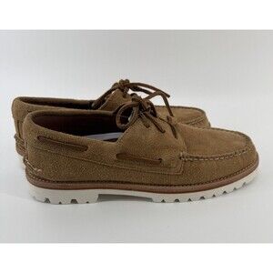 Sperry Shoes Mens Size 11 Tan Suede Vibram Sole Boat Moccasin Casual STS24890